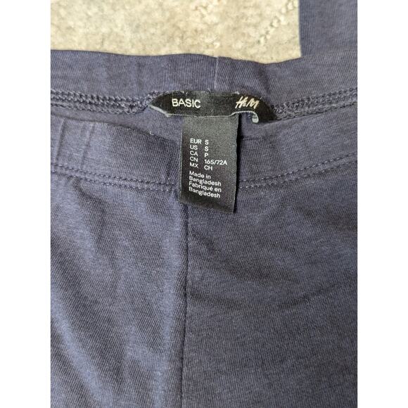 H&M Basic Leggings Womens Juniors Size Small Navy Blue Stretch Easy Care Comfy - Picture 5 of 6